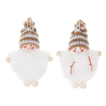 

SHANGFAJ Doll 2Pcs Christmas Tree Pendants Boy Girl Shape Adorable Hanging Doll Ornaments for Festival