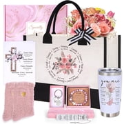 Christian Gifts for Women Faith, Inspirational Religious Gifts for Women, Catholic Spiritual Gifts, Faith Based Gift Baskets, Baptism Mothers Day Birthday Gift Set for Mom Sister Friend Wife