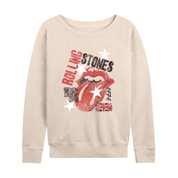 Rolling Stones - Only Rock Roll - Women's French Terry Long Sleeve Pullover