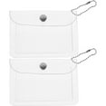 thumbnail image 1 of MasteelfCA 2Pcs Transparent Cards Storage Bag Portable Coin Storage Bag (Transparent), 1 of 8
