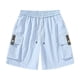 thumbnail image 1 of pstuiky Pantalones cortos de gimnasio para hombre, Pantalones cortos de verano para hombre, informales y cómodos, con bolsillo y cintura elástica y cordón ajustable. Pantalones cortos cargo, 1 of 3