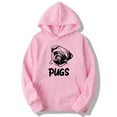 thumbnail image 1 of Chandail Imprimé Hip hop pug pour Hommes et Femmes (Rose, P), 1 of 10