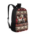 thumbnail image 2 of Uourmeti Horse Print Backpack for Students, 17 Inch Side Mesh Pockets Fine Workmanship School Backpack for Travel Shopping, 2 of 6