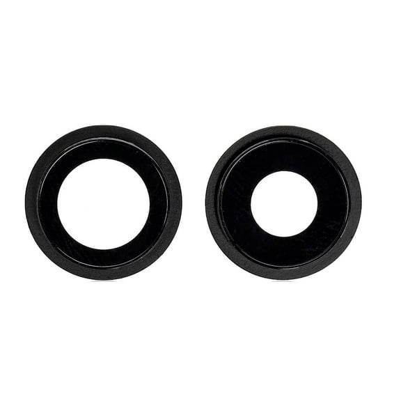 Replacement Rear Camera Glass Lens With Cover Bezel Ring For Apple iPhone 12 / iPhone 12 Mini - Black