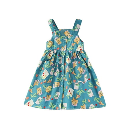 

AIMAOMI Princess Dress Casual Sleeveless Children Kids Girls Party Summer Floral Girls Dress&Skirt H