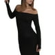 thumbnail image 3 of Blusa de manga larga con hombros descubiertos, blusa con hombros descubiertos para mujer, blusa larga con hombros descubiertos, blusa con hombros descubiertos ahuecada, confiabilidad excepcional, 3 of 6