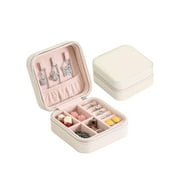 MUSUOS Mini Faux Leather Travel Necklace Ring Box Portable Jewelry Storage Box