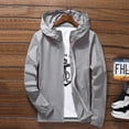 thumbnail image 4 of CLMen Wind Breaker Coat Zipper Hoodie Jacket Quick Drying Sport Outwear, 4 of 5