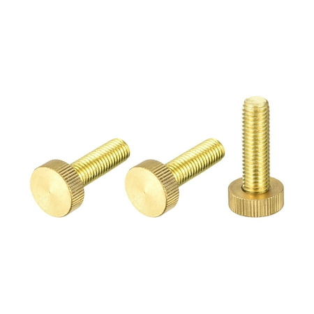 

Knurled Thumb Screws M10x35mm Flat Brass Bolts Grip Knobs Fasteners 3Pack