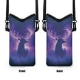 thumbnail image 6 of SEANATIVE Mini Cell Phone Purse Neoprene Small Crossbody Bag for Women Men Lightweight Mobile Phone Bag Compatible with Most Smartphones Travel Essentials, Deer Elk Galaxy Violet, 6 of 7