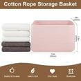 thumbnail image 3 of Storage Baskets for Organizing, Woven Decorative Baskets for Shelves - Books, Towels, and Clothes, Cotton Rope Toy Storage Bins, 12.7''Lx9''Wx7.8''H, Pack of 4, Pink, 3 of 14