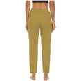 thumbnail image 5 of Loopsun Women's Yoga Dress Pants, Womens Yoga Sports Loose Casual Long Pants Trousers with Pocket Khaki, 5 of 5