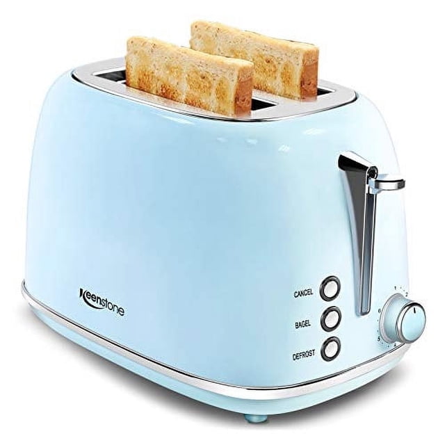 Tostadora retro de acero inoxidable para 2 rebanadas, pantal