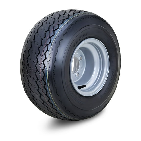 WANDA Golf Cart Tire Wheel Assembly 18X8.5-8 4-Ply with 4 Lugs on 4" PCD Silver Rim-14006