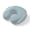 Hazy Blue, variant on Neck Pillow, Mint Green Memory Foam U-Shaped Travel Pillow for Airplane Car Train Office Nap, Portable Soft Head Neck Support for Sleeping & Reclining Modern Minimalist Stripes Linen Texture