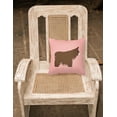 thumbnail image 2 of Carolines Treasures BB7852PW1818 Poitou Poiteuin Donkey Pink Check Fabric Decorative Pillow, 18 x 18 in., 2 of 2