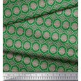 thumbnail image 2 of Soimoi Green Heavy Satin Fabric Artistic Geometric Print Fabric by the Yard 54 Inch Wide, 2 of 3