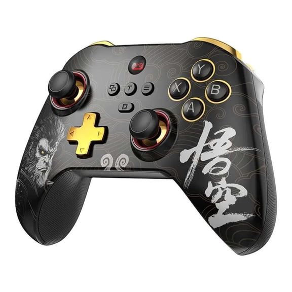 Wireless Gaming Controller for PC/Switch/Steam/Android Phone/iPhone,Bluetooth PC Controller with Hall Joysticks/6-Axis Gyro/Dual Vibration/Turbo,Black Myth Wukong
