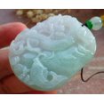 thumbnail image 4 of Certified Green Pale Lavender Burma 100% Natural A Jade jadeite Pendant Dragon Fish Lotus Leaf Coin Necklace 592849 TN, 4 of 10