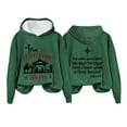 thumbnail image 3 of Christmas True Story Hoodies for Women 2025 Long Sleeve Christian Hooded Sweatshirt Pullover Tops, 3 of 5