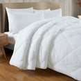 thumbnail image 7 of Videri Home Flannel Sherpa Comforter Set All Season Hollow Fiber Fill (White, King), 7 of 7