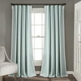 thumbnail image 3 of Lush Decor Rosalie Faux Linen Delicate Lace Edge Solid Color 3" Rod Pocket Light Filtering Window Curtain Panel, Ivory, 95"L x 54"W, Set of 2, 3 of 11