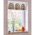 thumbnail image 4 of Valances for Windows Thanksgiving Pumpkins Sunflowers Floral Leopard Wood Rod Pocket Cafe Window Treatments Valance Curtains for Kitchen Bathroom Laundry Basement Windows 56"x16", 4 of 6