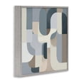 thumbnail image 2 of Stupell Industries Modern Bauhaus Blue Curves Gray Framed Giclee Art, 17 x 17, by Annabelle Hall, 2 of 8
