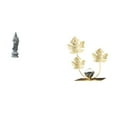 thumbnail image 1 of Estatua de Guan Yin,Estatua de Guan Yin para decoración del hogar.,Estatua de estatuilla,Estatuas de hojas y flores de metal,esculturas decorativas.,Inicio Arte Figuras Estante Mesa Gabinete, 1 of 8