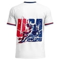thumbnail image 4 of USA 2026 Soccer Cup Raglan Jersey for Men, Short Sleeve V-Neck Shirt with Statue of Liberty & Flag Print, Breathable Athletic Fan Top, Lightweight Sports Tee, 1 PC Gray XXXXL, 4 of 5