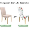 thumbnail image 4 of Christmas Chair Covers Set of 6, Winter Festive Pastel Color Chairs Slipcover for Dining Room, Removable Washable Breathable Cover in The Kitchen Restaurant Holiday Decor, 4 of 6