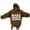 Brown, variant on Make Crowded Women's Hooded Sweatshirt Cozy Pullover with Front Pocket for Casual Streetwear Fashion