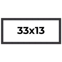 33x13 Frame Black Real Wood Picture Frame Width 1.25 Inches | Interior Frame Depth 0.5 Inches |