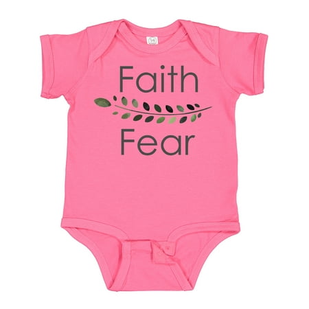 

Inktastic Faith Over Fear with Laurels Boys or Girls Baby Bodysuit