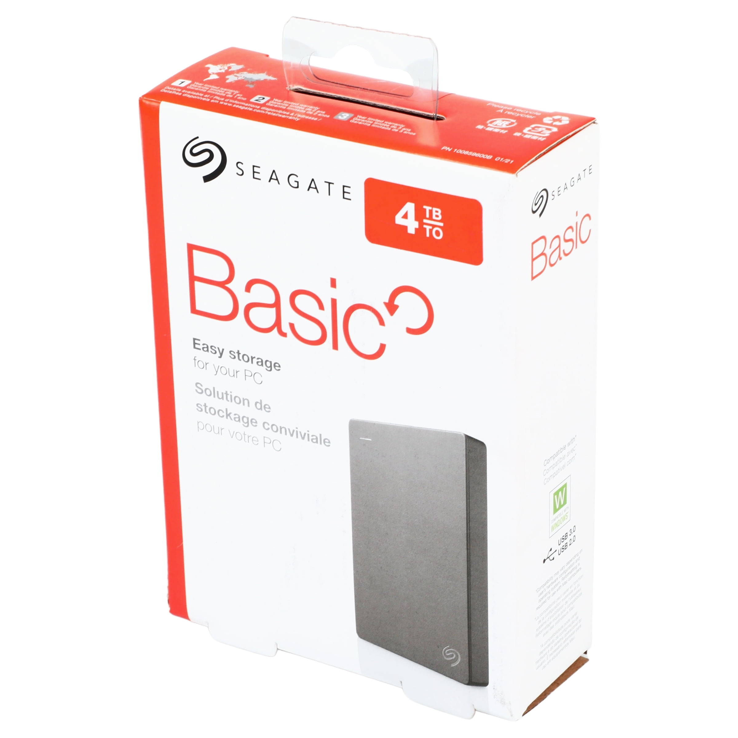 Disque dur Portable Seagate Basic STJL4000400 - 2.5 Externe - 4 To - USB  3.0