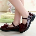 thumbnail image 3 of Girls Dress Shoes Toddler Princess Shoes Flats School Shoes with Bow Little Girl Flats Mary Jane Low Heels for Party Wedding, 3 of 5