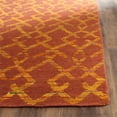 thumbnail image 6 of Contemporary Rug - Straw Patch Wool/Cotton -Rust/Gold-Color:Rust/Gold,Design:Contemporary,Shape:Rectangle,Size:8'L x 5' W, 6 of 8
