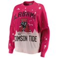 thumbnail image 2 of Women's Gameday Couture Crimson Alabama Crimson Tide Twice As Nice Faded Dip-Dye Pullover Long Sleeve Top, 2 of 3