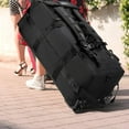 thumbnail image 1 of Mochila de bolsas de lona con ruedas. Negro, 1 of 10