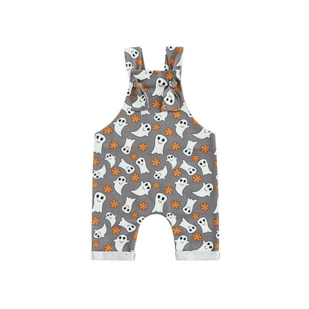 

Bagilaanoe Toddler Baby Girl Halloween Jumpsuit Sleeveless Cartoon Print Romper Suspenders Overalls 6M 12M 18M 24M 3T Infant Long Pants Outfits