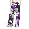 thumbnail image 4 of Womens Camo Pants Loose High Rise Cargo Pant Baggy Casual Wide Leg Sweatpants Drawstring Elastic Y2k Streetwear Trousers with Pockets, 4 of 7
