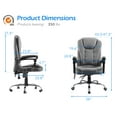 thumbnail image 6 of YODOLLA 7 Points Massage Office Chair with Heat Ergonomic Reclining Computer Chair High Back Desk Chair Ergonomic Fabric Office Chair, Grey, 6 of 7