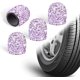 thumbnail image 1 of Tapas de válvula de neumático, tapas de polvo de válvula universal de diamantes de imitación brillantes, accesorios de coche ostentosos para SUV, coches, camiones, bicicletas, púrpura, 4 Uds. oso de fresa Electrónica, 1 of 5