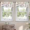 thumbnail image 2 of LALILO Kitchen Curtain Valance Summer Paradise Holiday Marine Rod Pocket Window Curtain 52"x 18" Set of 2, 2 of 5