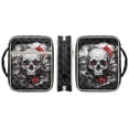 thumbnail image 3 of Xixirimido Quilted Bible Cover Bible Case for Women, Large Bible Carrying Case with Handle, Bible Study Supplies & Christian Gift for Men, Skull Red Moon Floral, 3 of 7