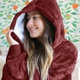 thumbnail image 6 of Tirrinia Oversized Blanket Hoodie, Wearable Fluffy Sherpa Blanket, Cozy Sweatshirt Blanket Gift for Adult Women Men Girlfriend, 6 of 7