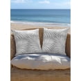 thumbnail image 5 of Outdoor Pillows Waterproof, Gery Coastal Palm Leaves Throw Pillows with Inserts Included, Summer Tropical Botanical Indoor Outdoor Decorative Lumbar Pillow for Bed/Couch/Patio 18"x18", 1Pcs, 5 of 8