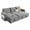 Light gray, variant on Modular L-Shaped Chenille Sectional Sleeper Sofa Bed – Pull Out, Reversible Storage Chaise, LED Lights, USB/Type-C Charging Station, Convertible Couch for Living Room or Apartment, Cream-Colored