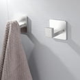 thumbnail image 3 of Robe Albornoz gancho de pared Cocina montada en la pared Closet Baño Baño Perchas Ropa Bolso Colgante Soporte Soporte Silver 2 piezas Jumpingount  HA010231-02B, 3 of 6
