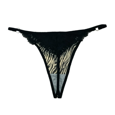 

Zuwimk Cotton Thongs For Women T Back Low Waist See Through Panties Cotton Seamless Lace Thongs for Women Beige One Size